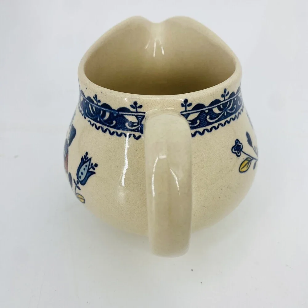 Staffordshire JOHNSON BROS Old Granite Hearts & Flowers Pattern Ceramic CREAMER